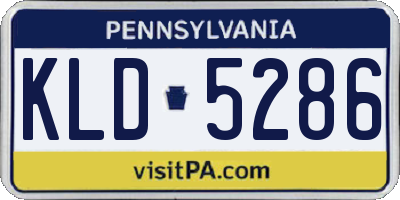 PA license plate KLD5286
