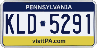 PA license plate KLD5291