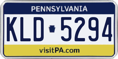 PA license plate KLD5294