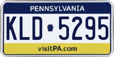PA license plate KLD5295