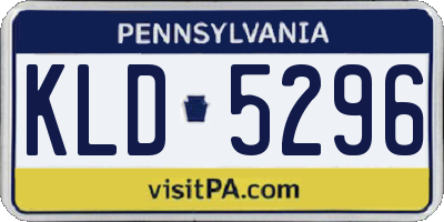 PA license plate KLD5296
