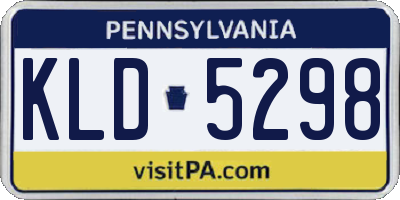 PA license plate KLD5298