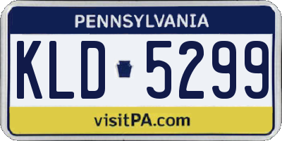PA license plate KLD5299