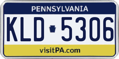PA license plate KLD5306