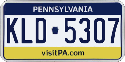 PA license plate KLD5307