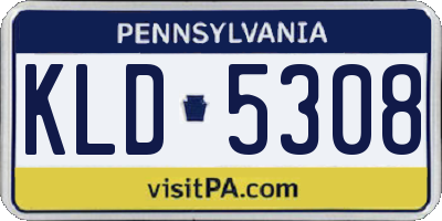 PA license plate KLD5308