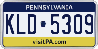PA license plate KLD5309