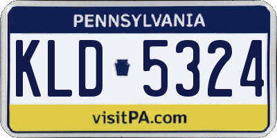 PA license plate KLD5324