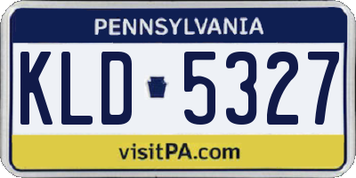 PA license plate KLD5327