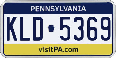PA license plate KLD5369