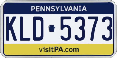PA license plate KLD5373