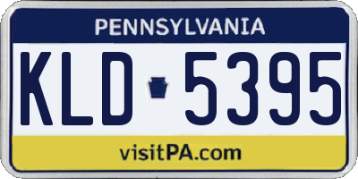 PA license plate KLD5395