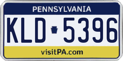 PA license plate KLD5396