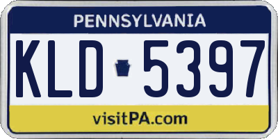 PA license plate KLD5397