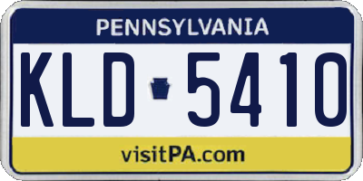 PA license plate KLD5410
