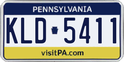PA license plate KLD5411