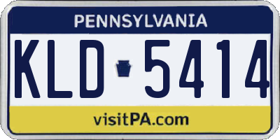 PA license plate KLD5414
