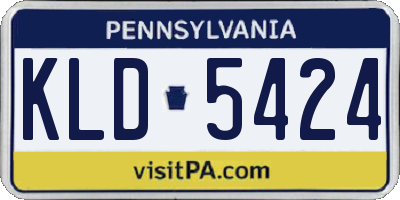 PA license plate KLD5424