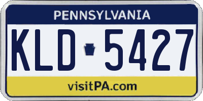 PA license plate KLD5427