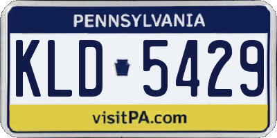 PA license plate KLD5429