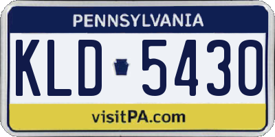 PA license plate KLD5430