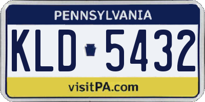 PA license plate KLD5432
