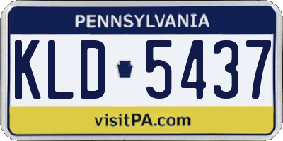 PA license plate KLD5437