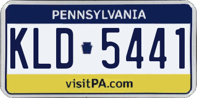 PA license plate KLD5441