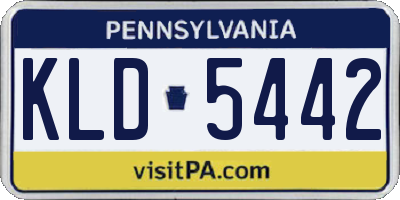 PA license plate KLD5442