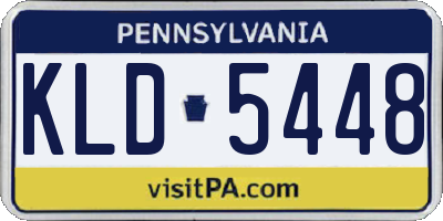 PA license plate KLD5448