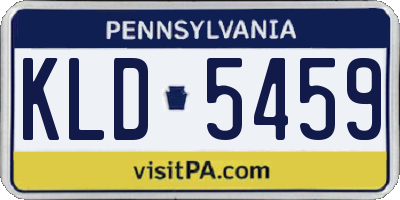 PA license plate KLD5459