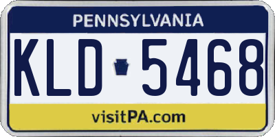 PA license plate KLD5468