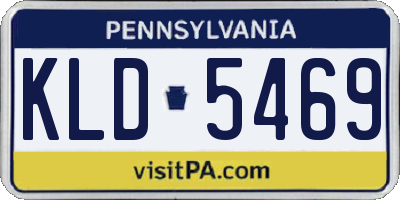 PA license plate KLD5469