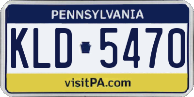 PA license plate KLD5470