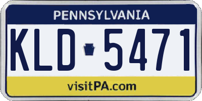 PA license plate KLD5471