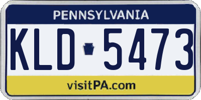 PA license plate KLD5473