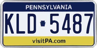 PA license plate KLD5487
