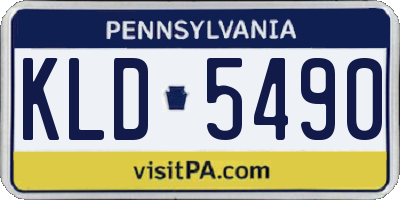 PA license plate KLD5490