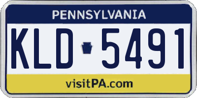 PA license plate KLD5491