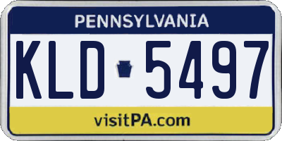 PA license plate KLD5497
