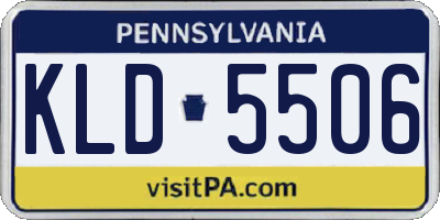 PA license plate KLD5506
