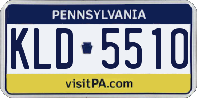PA license plate KLD5510