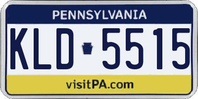 PA license plate KLD5515