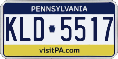 PA license plate KLD5517