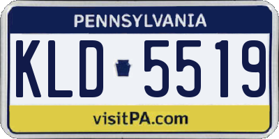 PA license plate KLD5519