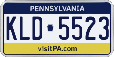 PA license plate KLD5523