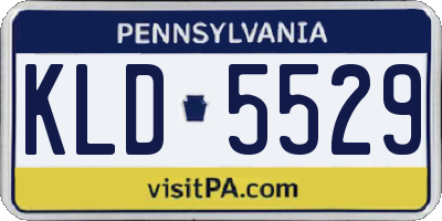 PA license plate KLD5529