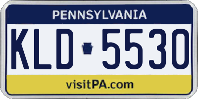PA license plate KLD5530