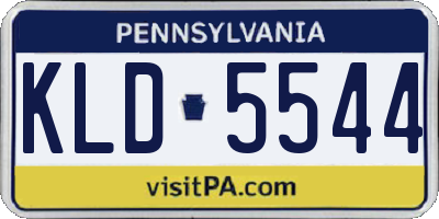 PA license plate KLD5544