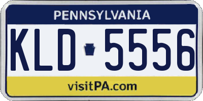 PA license plate KLD5556